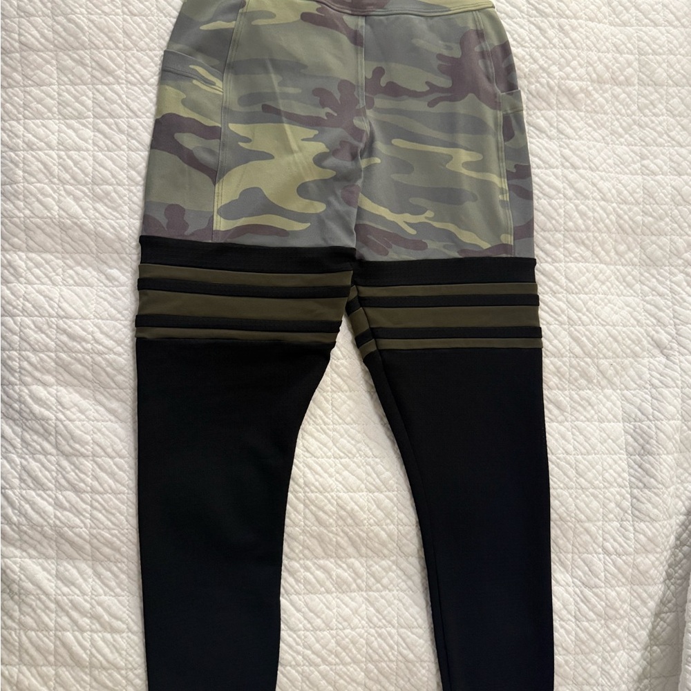 Bombshell Sportswear Camouflage and Black Leggings